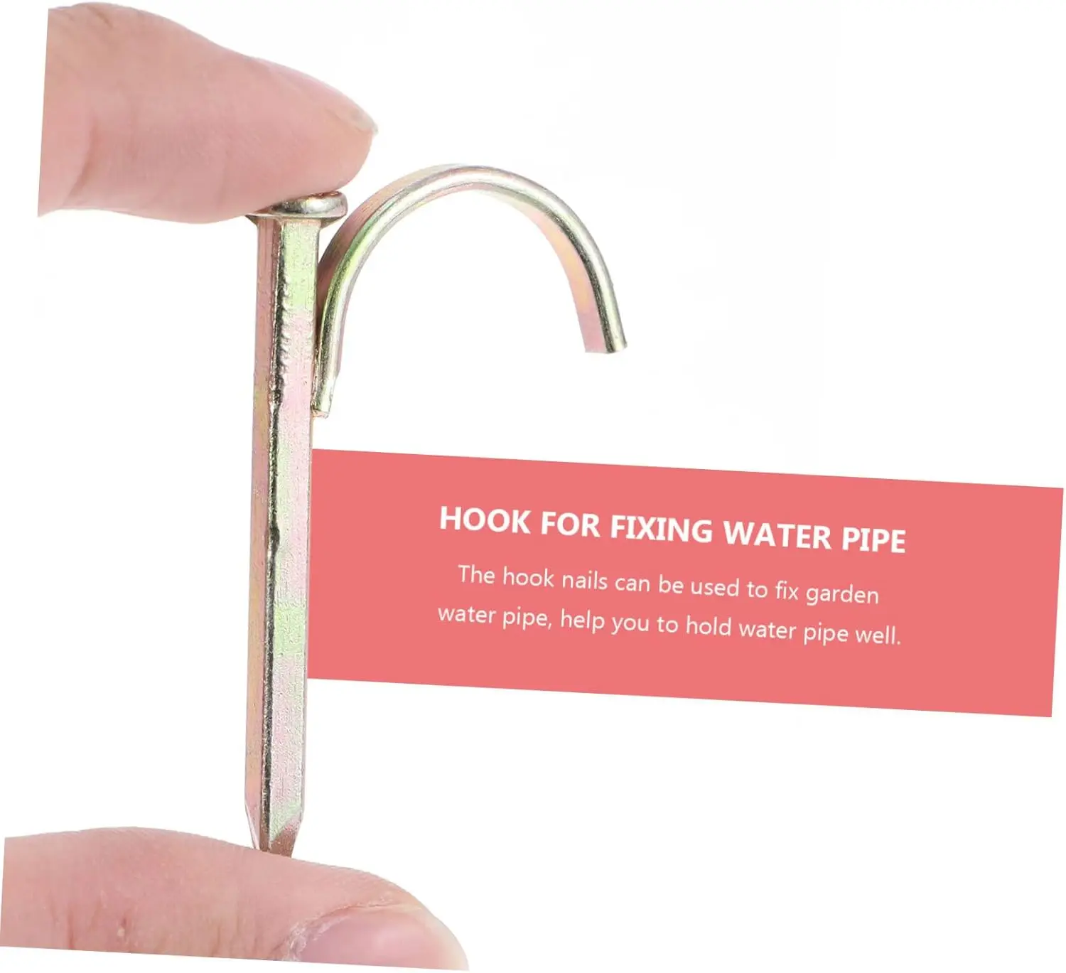 Water pipe hook nail, hook nail, cement nail, steel nail, clamp nail, wire pipe fixing, U-shaped nail, pipe code nail, pipe 10PC