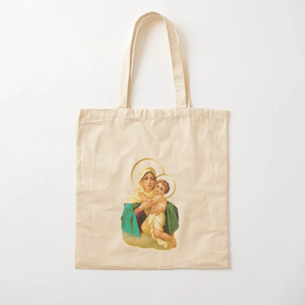 سيدة شوينستات مريم العذراء الكاثوليكية سانت 2020-020 حمل حقيبة امرأة المتسوق حقيبة أكياس الحلوى
