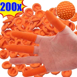 10/200PCS Disposable Latex Finger Cots High Elastic Non-slip Anti-static Fingertips Protector Glove Household Cleaning Accessory