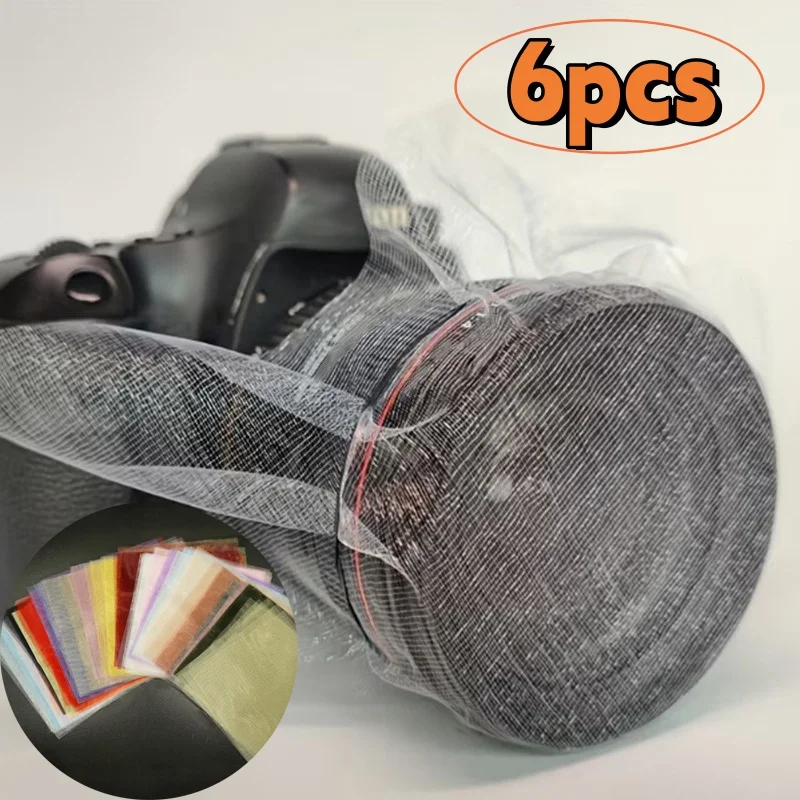 

6 шт. утолщенной прозрачной органзовой ткани для фотофона, рассеивателя света для фотостудии, декора для рукоделия