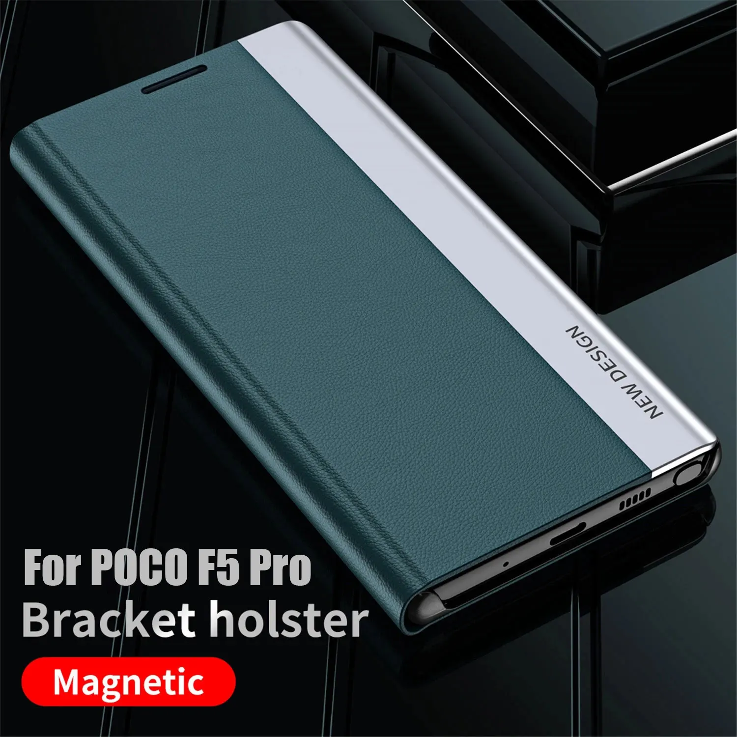 Luxury Flip Leather Case For Xiaomi POCO F6 X6 M6 Pro 5G F5 X5 5G X3 X4 Pro M5S Shockproof Book Cover Tough Case Phone Shell