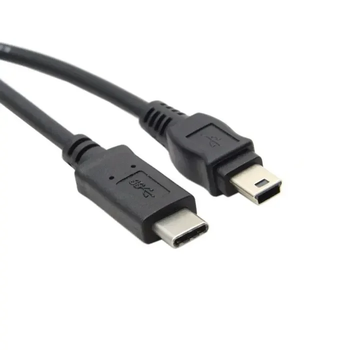 USB-C USB 3.1 Type C Male to Mini USB 2.0 สายเคเบิลข้อมูลชาย 1 ม