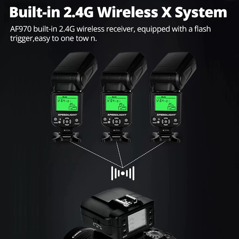 Ambitful af970 ، ضوء فلاش ، speedlite ، عالمي ، لفوجي ، أولمبوس ، نيكون ، كانون ، 650d ، 550d ، 450d ، 60d ، 7d ، 5d