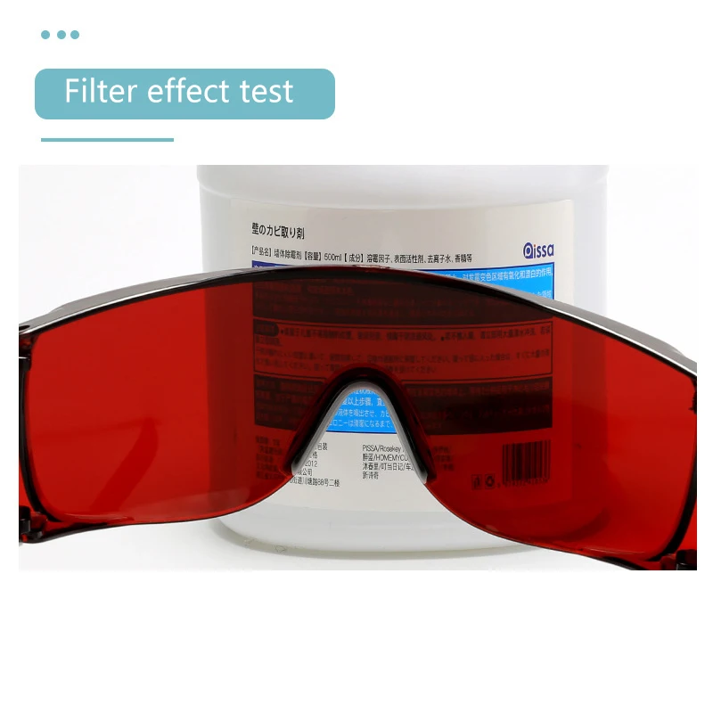 Lunettes de protection au laser rouge, masque pour les yeux bloquant la lumière, soins des yeux pour salon de beauté, traitement par lampe UV LED IPL