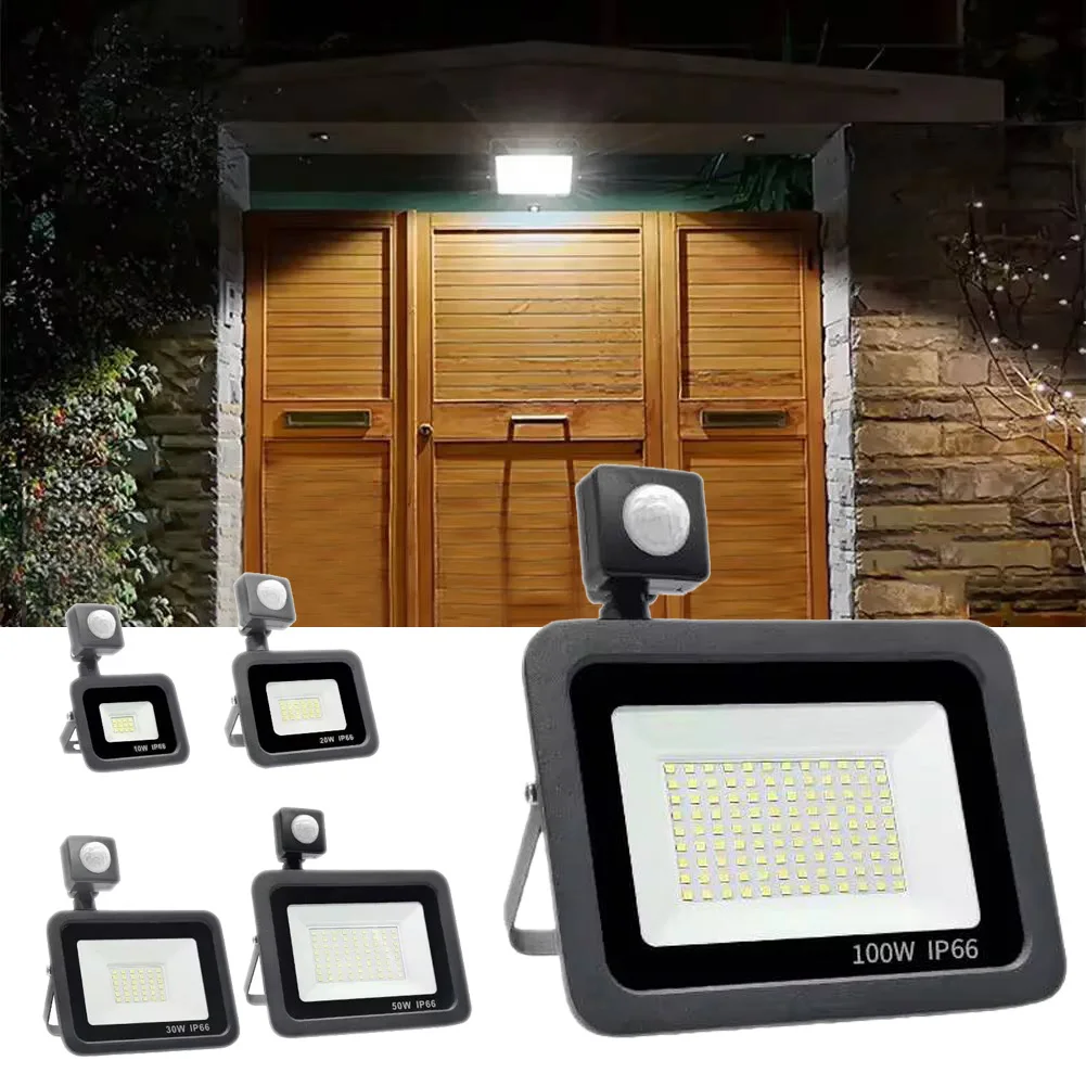 Led Floodlight Outdoor Led Lamp With Motion Sensor 220V Led Spotlight 30W 20W 10W Lighting Waterproof Projector With Detector