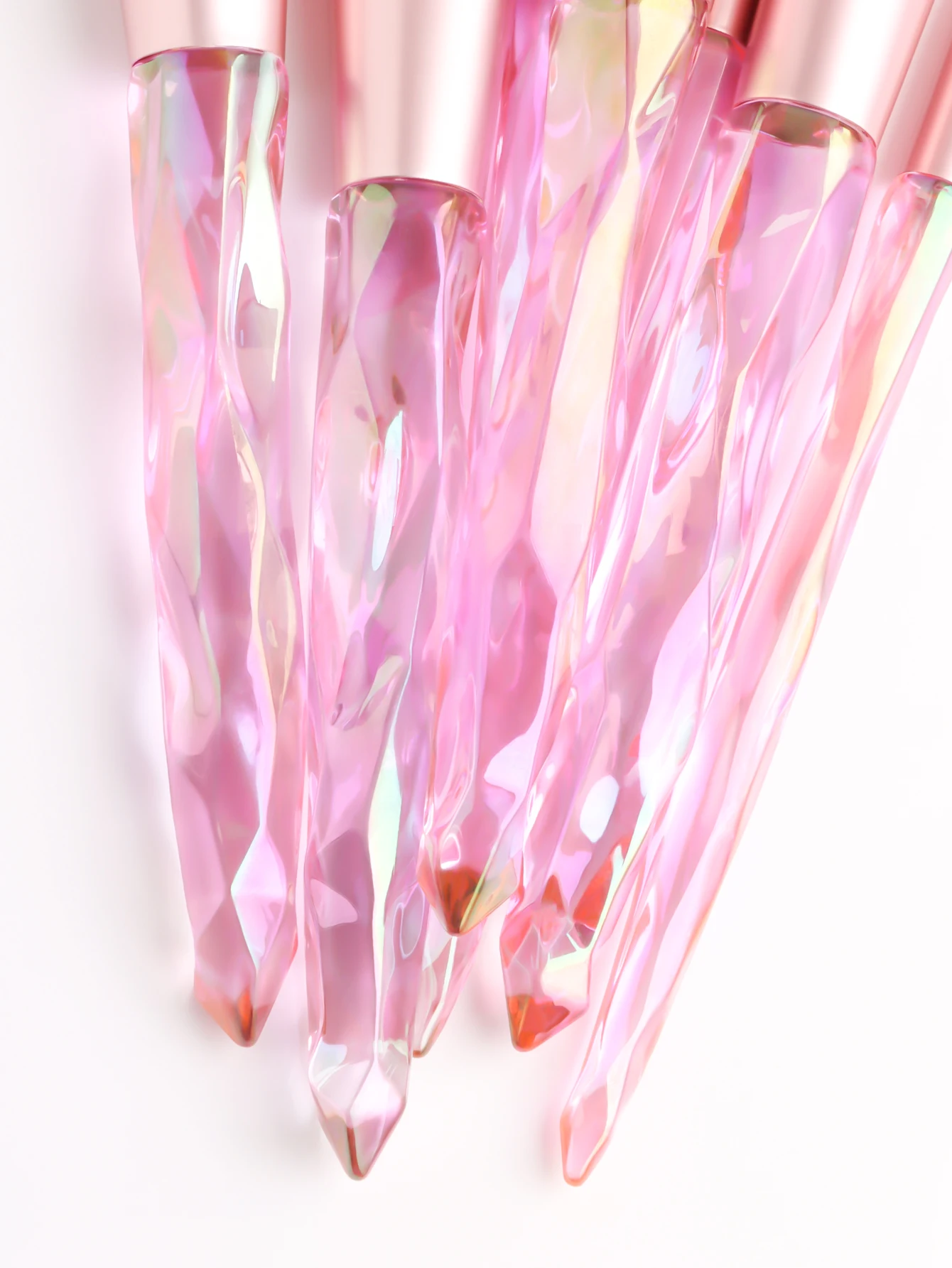 10PCS crystal candy color Multi Foundation specialty Makeup Brushes Set Eye Shadow Women Cosmetic loose Powder Blush Blending Be