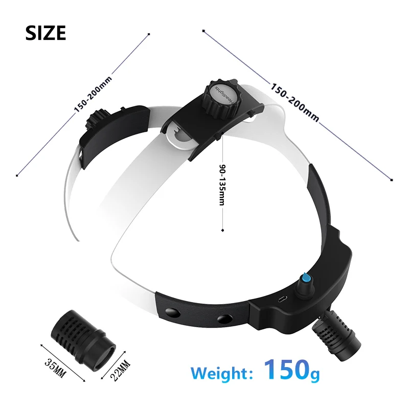 50000lux 3W Tandheelkundige LED Koplamp Chirurgische Koplamp Hoge Intensiteit Tandheelkunde Bediening Hoofdlamp Gedeelde Ergonomie aanpassing