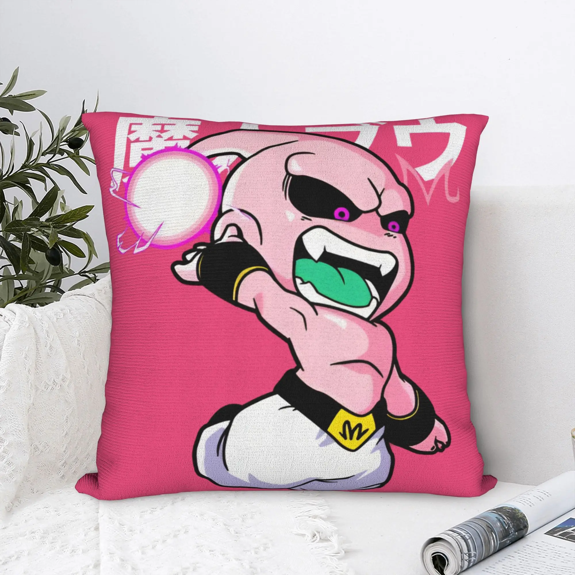 D-Dragon B-Ball Supers Buus Cushion Cover 40x40cm Soft Cartoon Monster Majins Throw Pillow Case Car Square Pillowcase Decoration