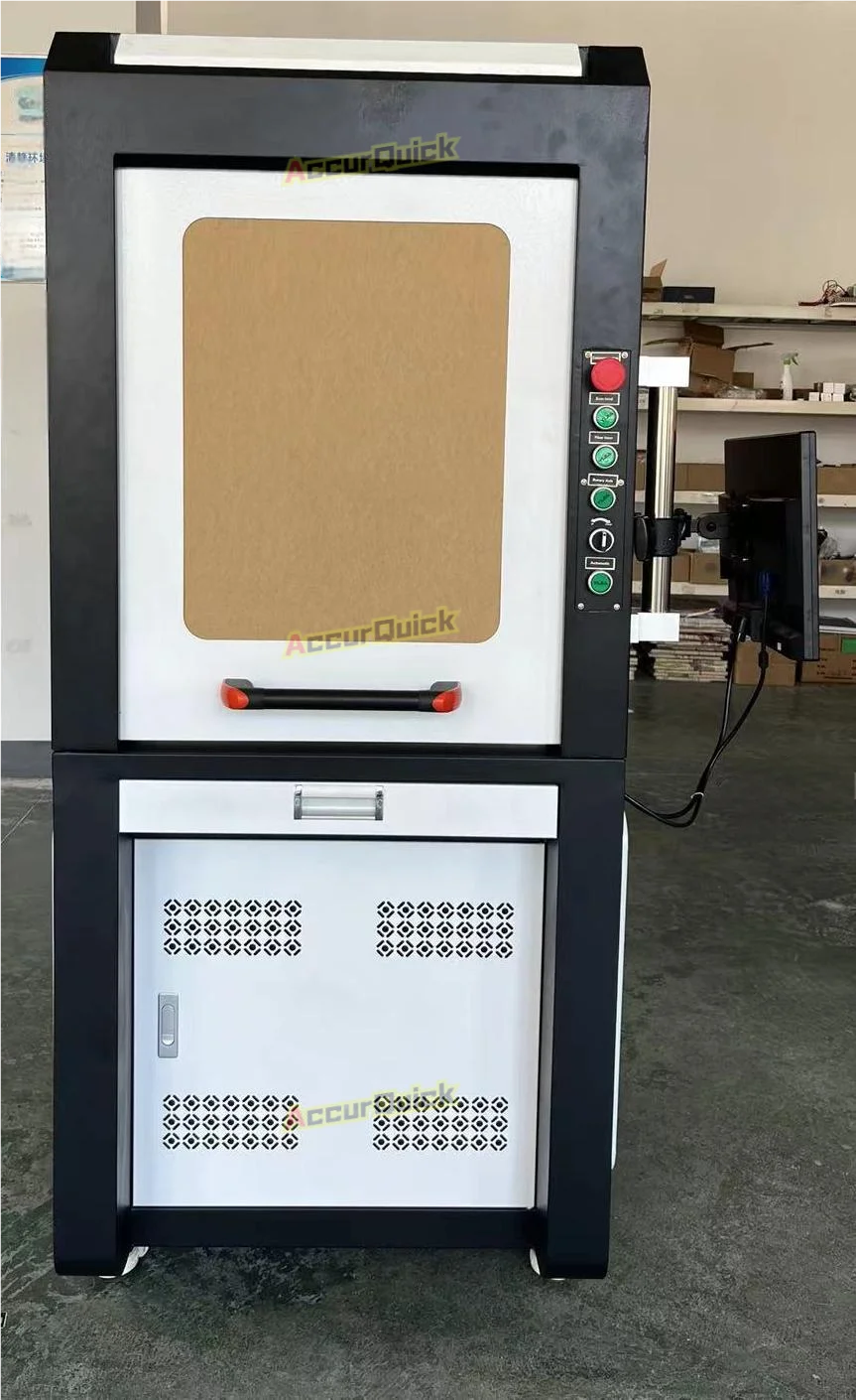 100W Raycus IPG Large-scale Fiber Laser Marking Machine Nameplate Logo Engraving with Protective Cover