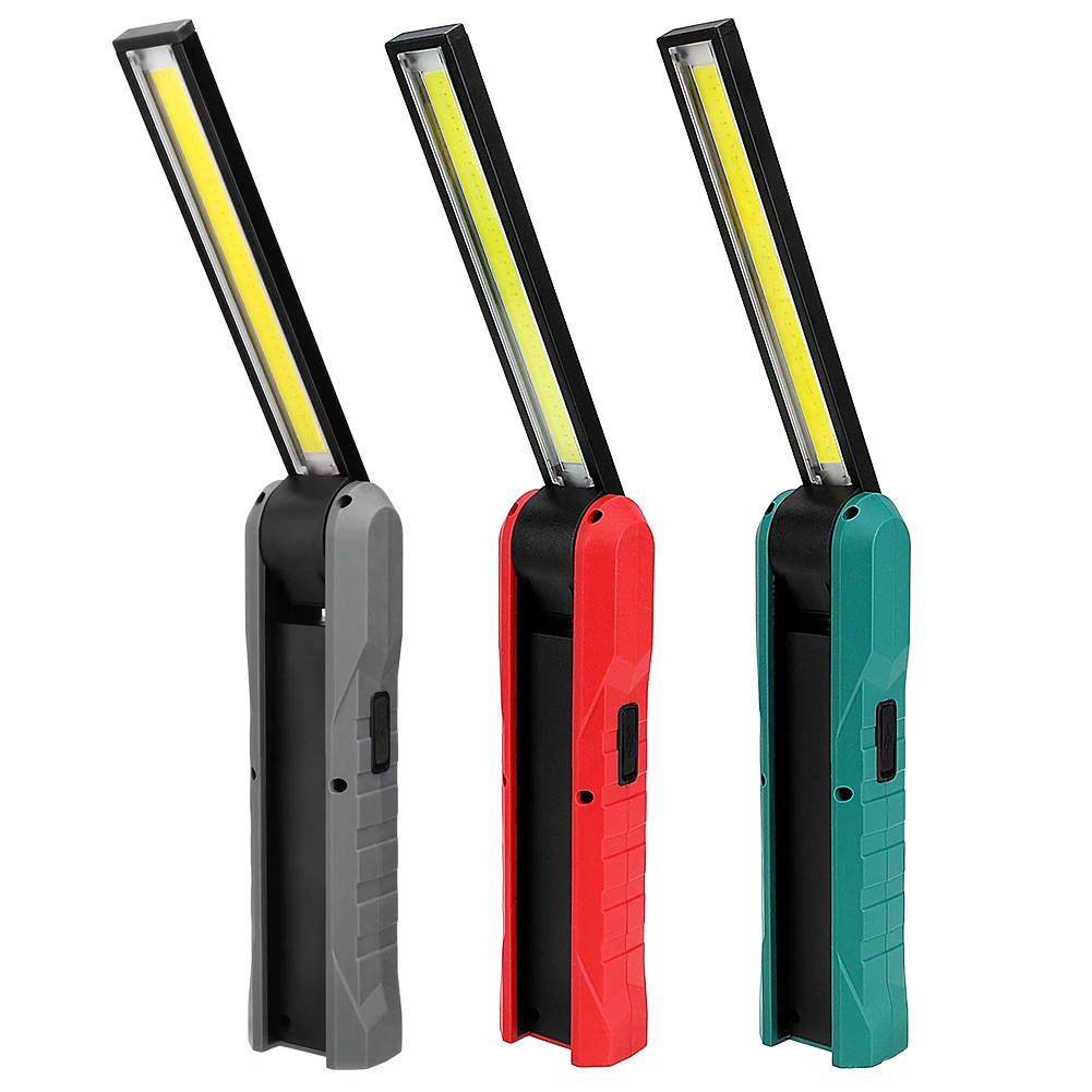 Portable LED COB Work Light USB Rechargeable Flashlight Magnetic Torch Flexible Inspection Hand Lamp Worklight Outdoor Spotlight