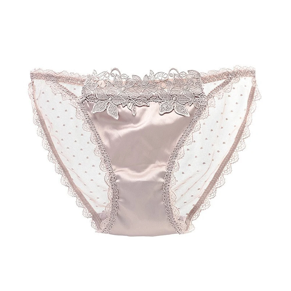 

Soft Satin and Mesh Seamless Panties for Women Lightweight Lingerie Briefs Designed for Comfort and Daily Wear
