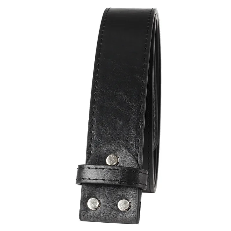 Cintura da uomo in pelle PU senza fibbia Accessori per cintura fai da te 3,8 cm