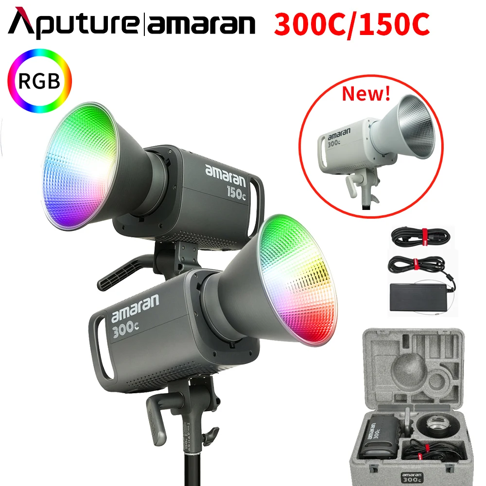 

Aputure amaran 300C/150C полноцветные RGB светодиодные фонари для видеосъемки для наружной съемки, записи видео, прямая трансляция Tiktok