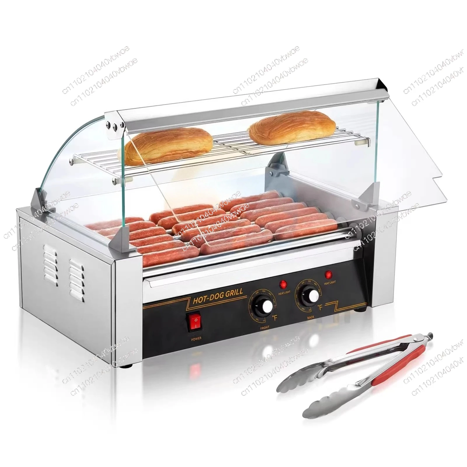 With door with grid hot dog machine household stall electric sausage grill machine five sticks seven sticks eleven sticks