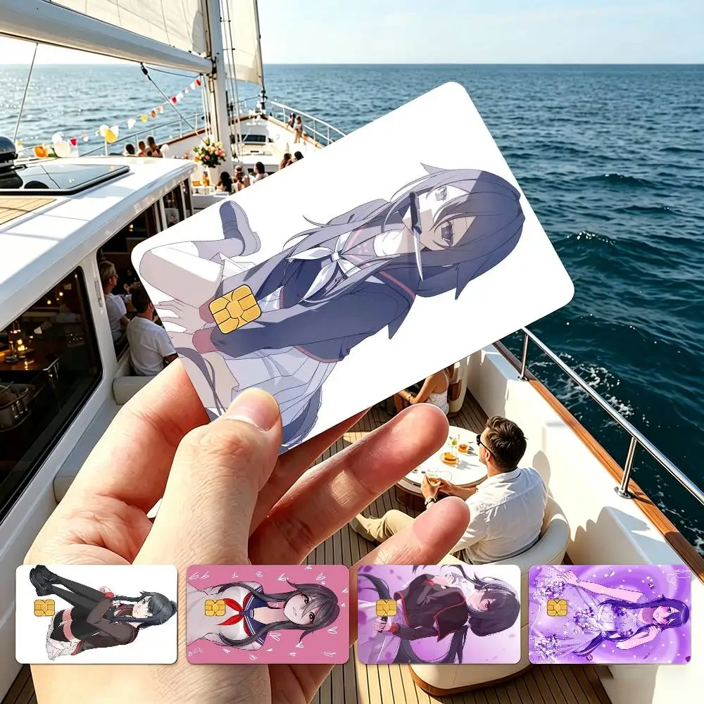 

Y-Yandere S-Simulator Ayano Aishi Credit Card HD Stickers Game Card Decal Small Chip Waterproof Sticker Gift