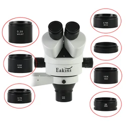 0.3x 0.5x 0.7x 0.75x 1x 1.5x 2.0x lente objetiva auxiliar barlow rosca m48mm para microscópio trinocular binocular estéreo com zoom