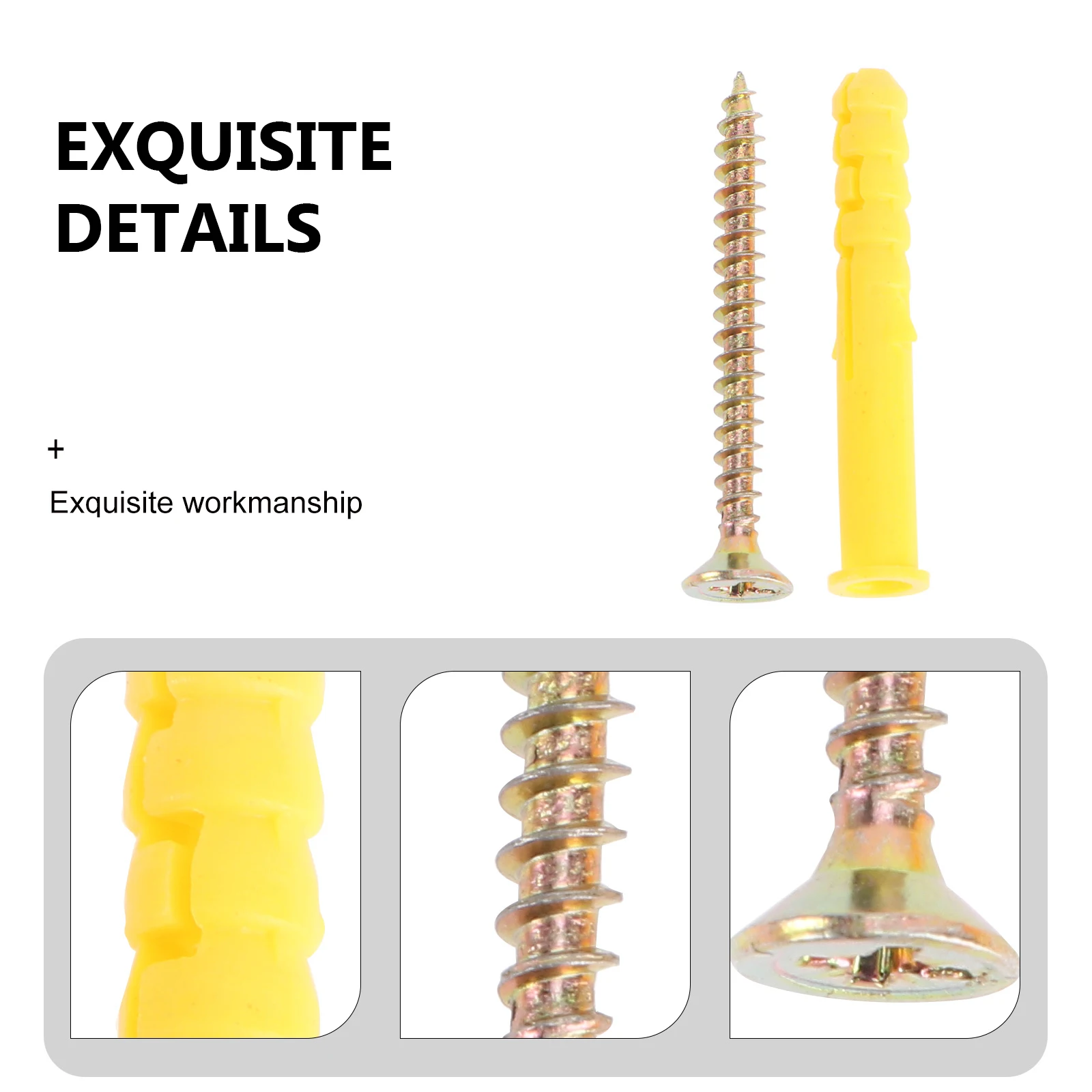 

100 set Drop-In Anchor Expansion Sleeve Bolt Threaded Steel Anchors For Concrete Solid Masonry Wall Expansion Screws Yellow Zinc