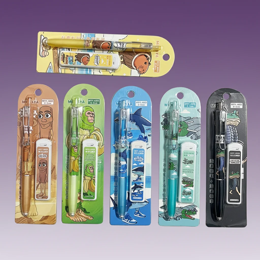 

Tungtungtungsahur Automatic Pencil Set - Durable Unbreakable Creative Activity Pencil for Students Random Pack of 1/3/4pcs