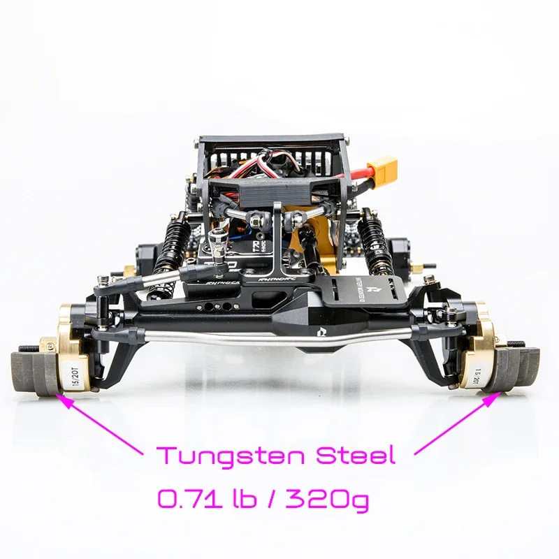 Rhino W1 RTR Chassis 317mm 1/10 Pro Shafty Crawler Rig with MOZA 2.2 Inch Tires with Tungsten Steel