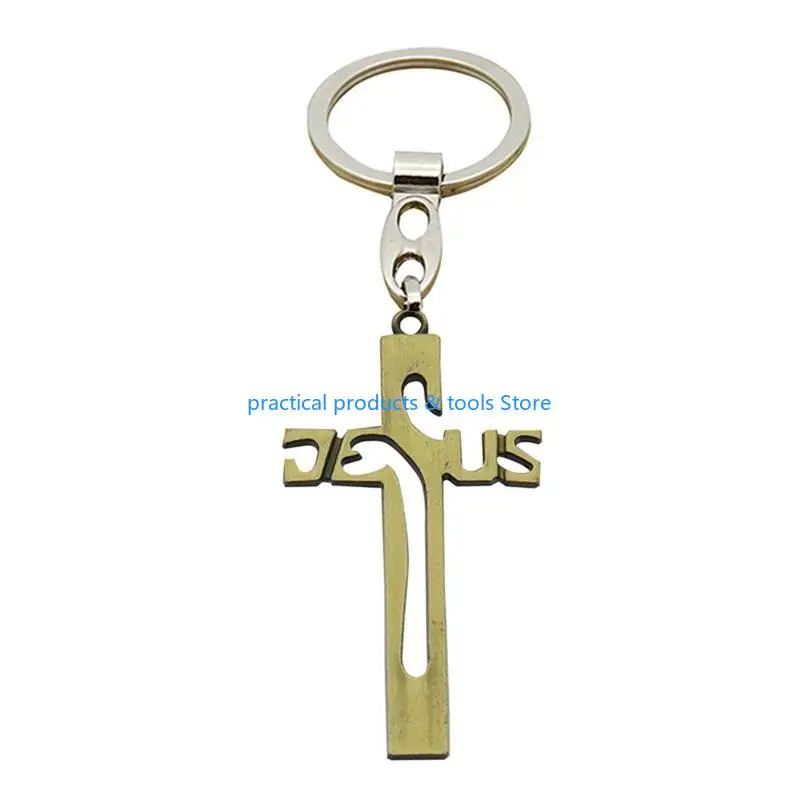 77JB Christian Vintage para Keychain Metal Pingente Católico Ornamento Religioso Pendurado para Decoração Mochilas da