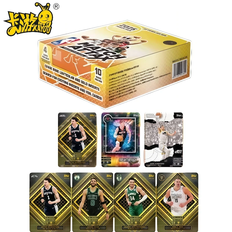 

KAYOU New 2025NBA MATCH ATTAX Series Basketball Match Card Player Peripheral Collection Commemorative Card Gift Original Box