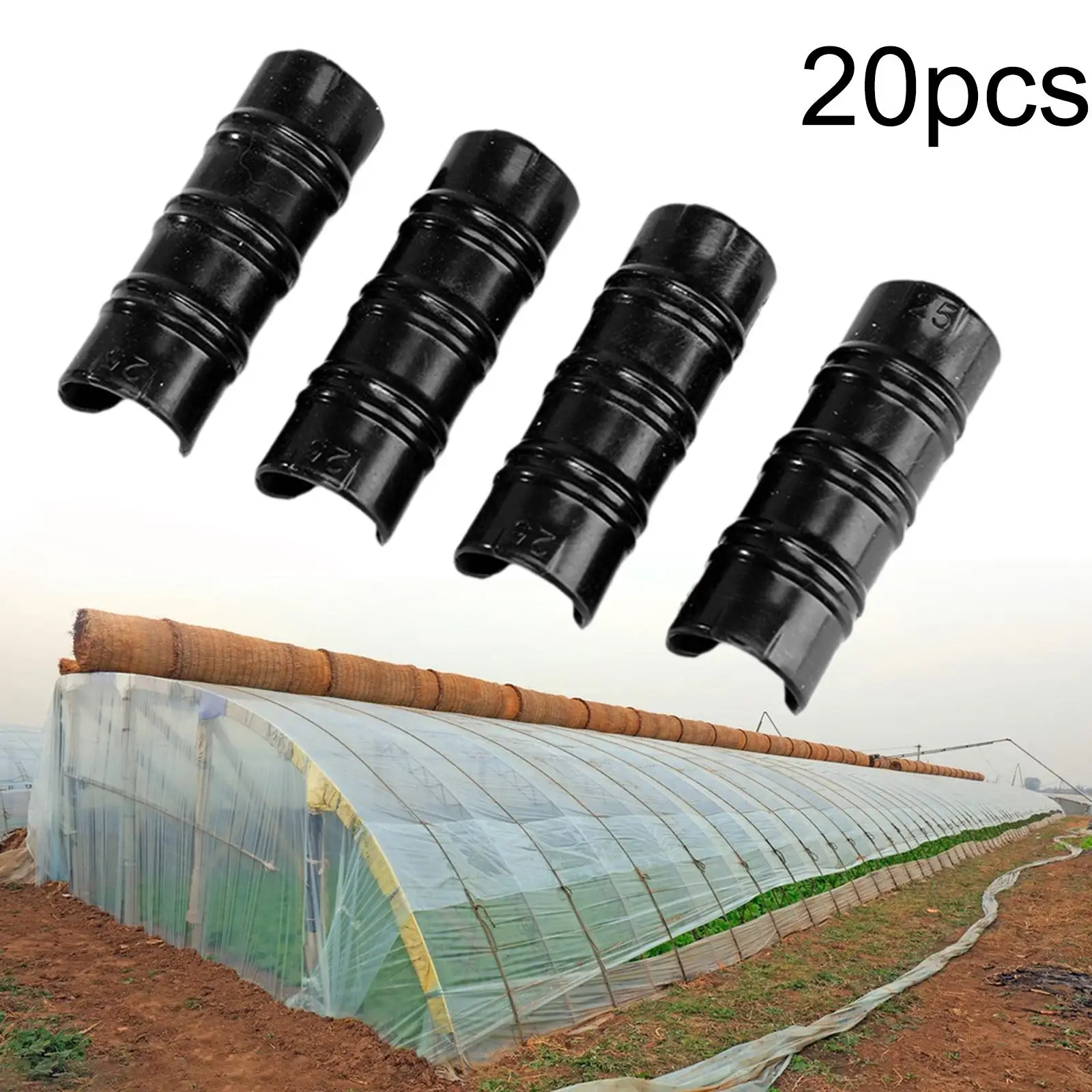 

20 Pieces Greenhouse Fixing Clips Sturdy Windproof Tarp Clips Portable Greenhouse Clamp for Backyard Heat Insulation Nets