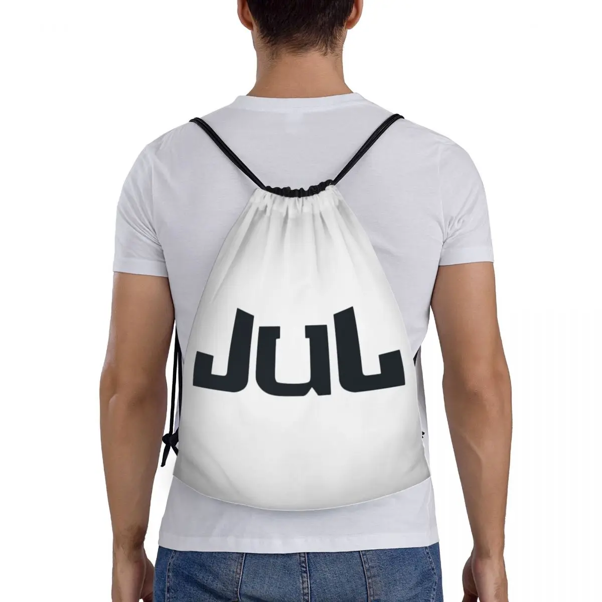 Jul Logo Drawstring Bags Women Men Foldable Gym Sports Sackpack French Rapper Music Training Backpacks