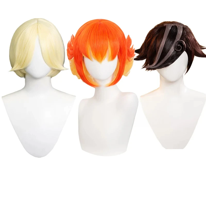 IN STOCK Pure Vanilla Pumpkin Pie Espresso Cookie Wig Game Cookie Run Kingdom Cosplay Wigs Resistant Synthetic Hair Halloween