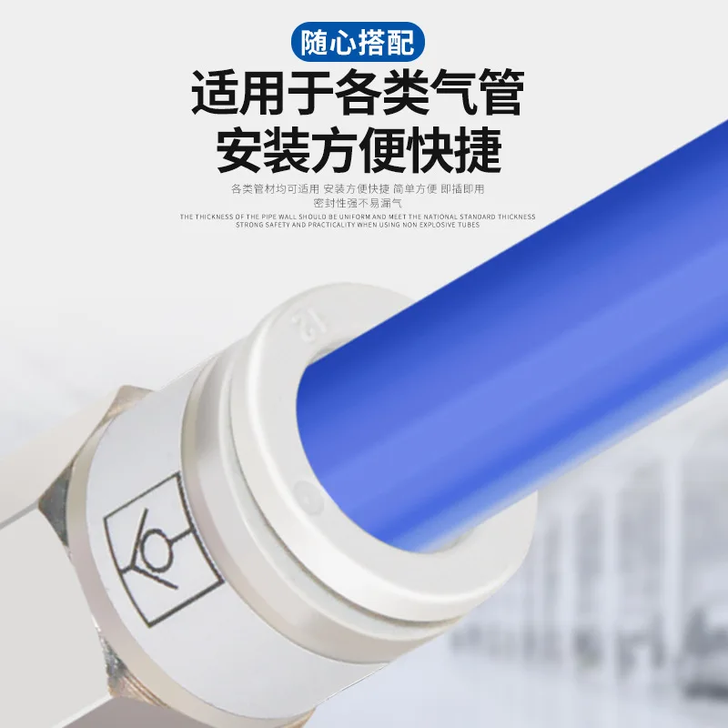Pneumatic One-way Non Return Check Valve SMC Type Straight Control Quick Plug Check Valve 4mm 6mm 8mm Hose Connetor Tube One-tou