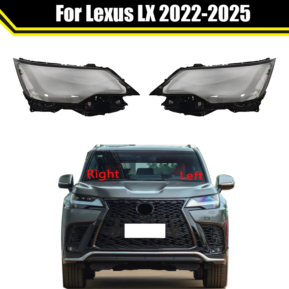 For Lexus LX LX500 LX600 LX700 2022 2023 2024 2025 Car Headlight Cover Headlamp Shell Transparent Lampshade Auto Light Lamp Case