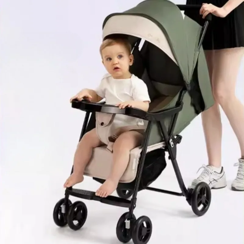 

Compact Travel Stroller, Folding Lightweight Strollers with Oversized Canopy, Adjustable Backrest, Newborn Pushchair for Toddler