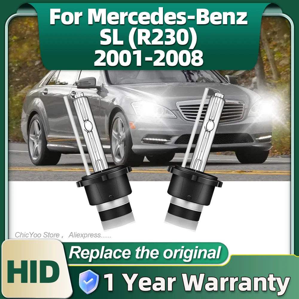 

35 Вт 12 В высокояркая ксеноновая лампа HID D2S 6000K автомобильная фара для Mercedes-Benz SL R230 2001 2002 2003 2004 2005 2006 2007 2008