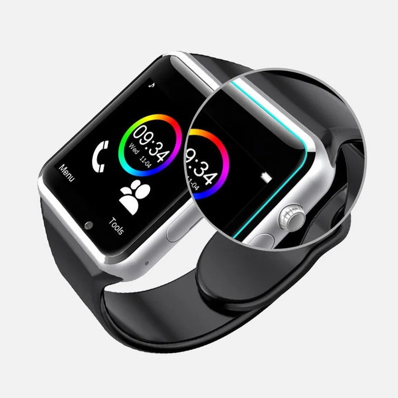 A1 ساعة Bluetooth ذكية ساعة اليد الرياضة عداد الخطى مع سيم بطاقة Passometer كاميرا Smartwatch لالروبوت أفضل من GT08 DZ09