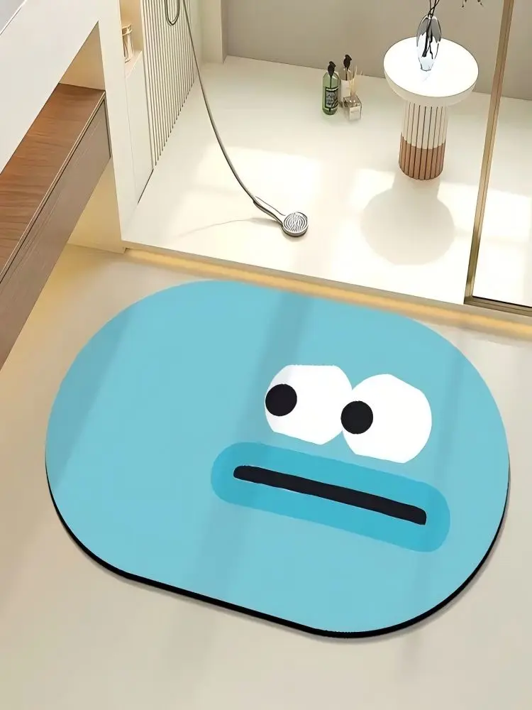 

VIKAMA Weird Expression Pattern Rug for Bedroom and Living Room - Durable and Anti-Slip Carpet for Home Decoration