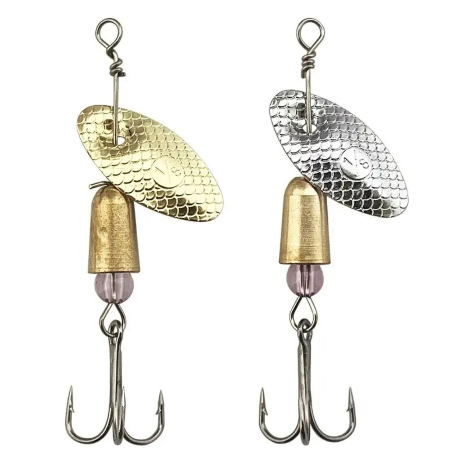 Curved Rotatable Metal S Shape Spoon Fishing Lure Spinnerbait with Attractive Design and High Durability