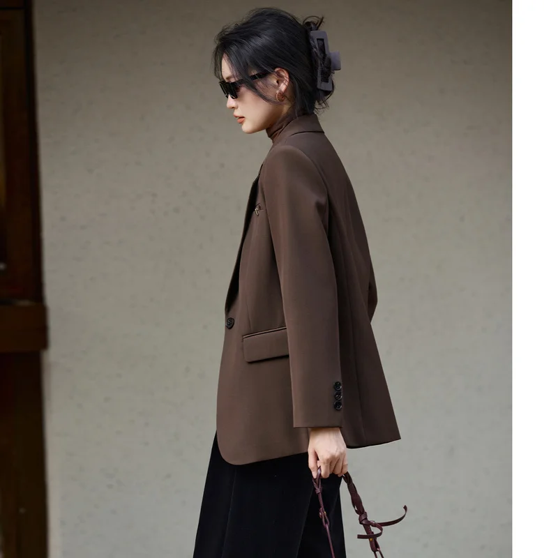 plus Size Loose Fit Jacket Women's Casual Comfortable Style Outerwear in Khaki Olive Navy Blue Dark Green Black