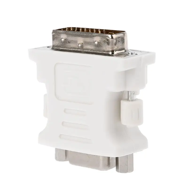 DVI-D Male To VGA Female Socket Adapter Converter VGA To DVI White Durable Practical Socket Adapter Converter Accessory