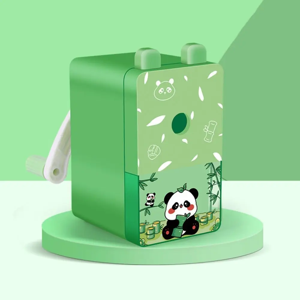 Cartoon Pencil Automatically Enters Pencil Sharpener Hand Cranked Pencil Sharpening Tool Desktop Pencil Sharpener School Office