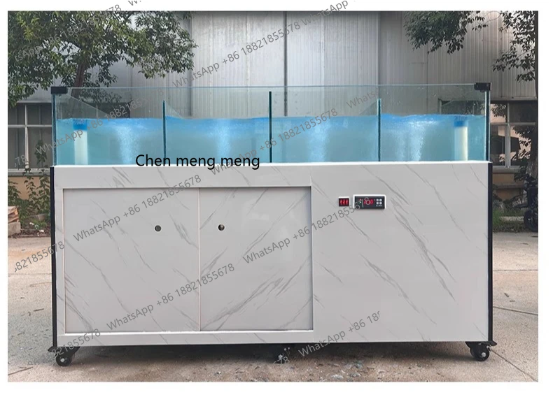 

X seafood pond commercial fish tank mobile shrimp and crab shell mixed tank oxygen refrigeration integrated