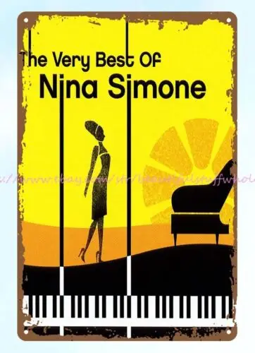 kitchen sign wall decor Very Best of Nina Simone metal tin sign