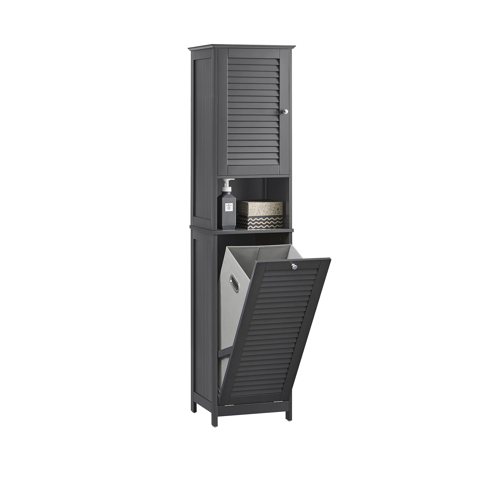 SoBuy BZR124 Armadio alto con borsa per biancheria pieghevole armad...