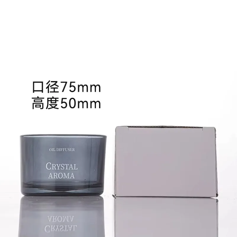 Wholesale Custom Logo Candle Jar Empty Frosted Color Thick Glass Candle Jar DIY Candle Powder Container