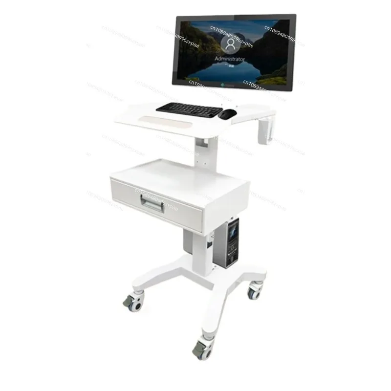 Dental Scanner Cart Storage Auxiliary Cart with Wheels Portable Medical Dental Cart Trolley Dental Clinic Beauty Instrument Tool