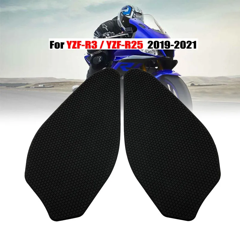 

For YAMAHA YZF R3 YZFR3 R25 2019 2020 2021 Motorcycle Tank Traction Pad Anti Slip Sticker Side Decal Gas Knee Grip Protector