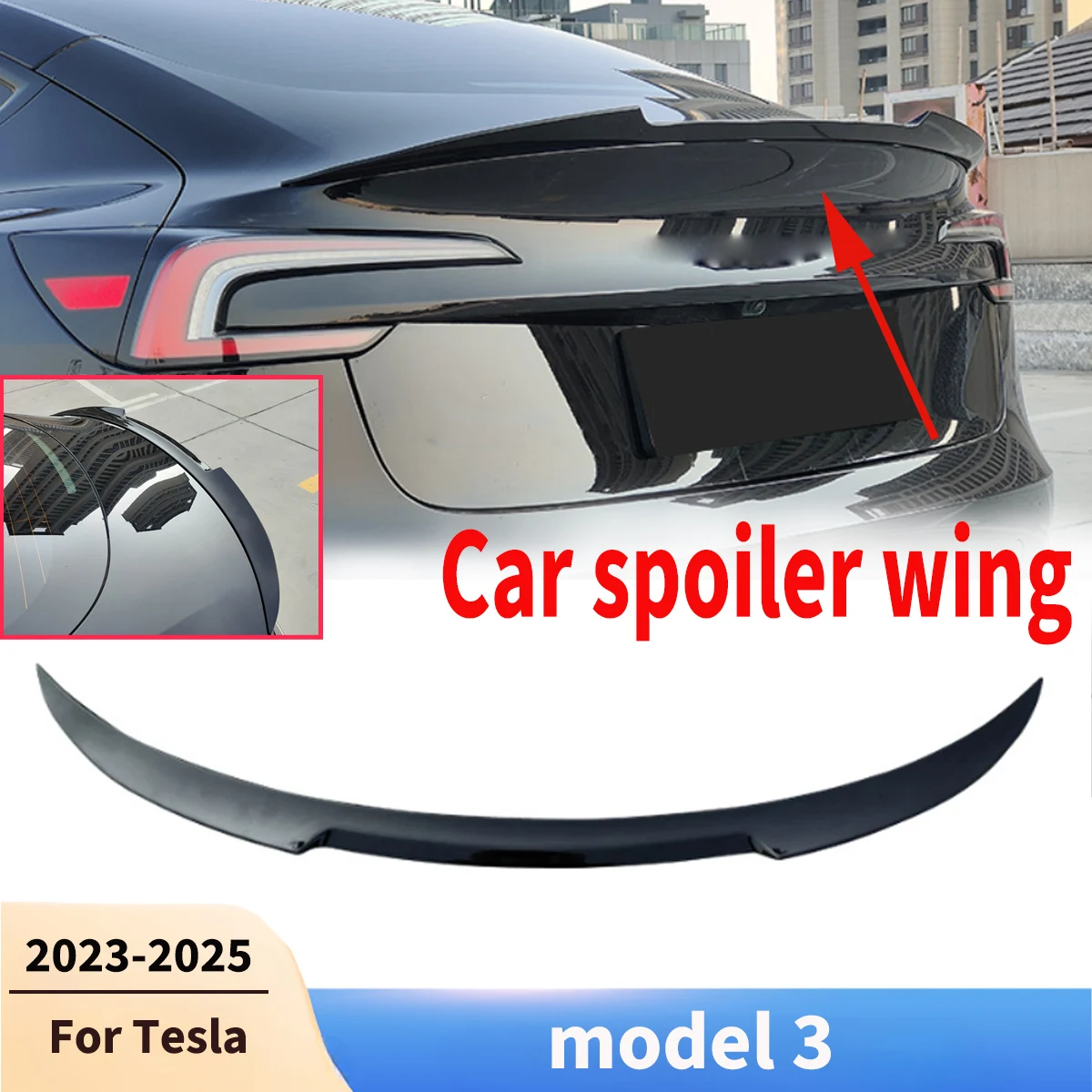 

Rear Trunk Lip for Tesla Model 3 2023-2025 Car Spoiler Wing Tail Fin Guard Board Body kits Tuning Auto Parts External Decoration