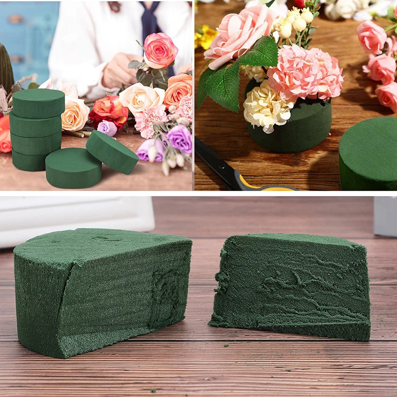 5/10/15pcs Floral Foams Green Round Styrofoam Block for Artificial Flowers Home Wedding Flower Arrangements Holder Decoration