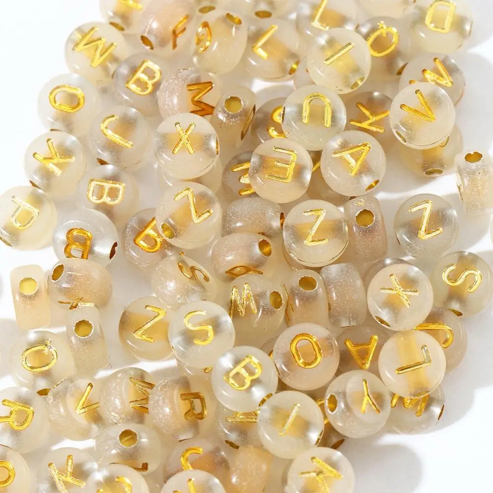 الاكريليك 100 قطعة سوار DIY بها بنفسك صنع المجوهرات أرقام الرسالة القلب الاكريليك الخرز فضفاض الخرز مطرز اكسسوارات مضيئة الخرز