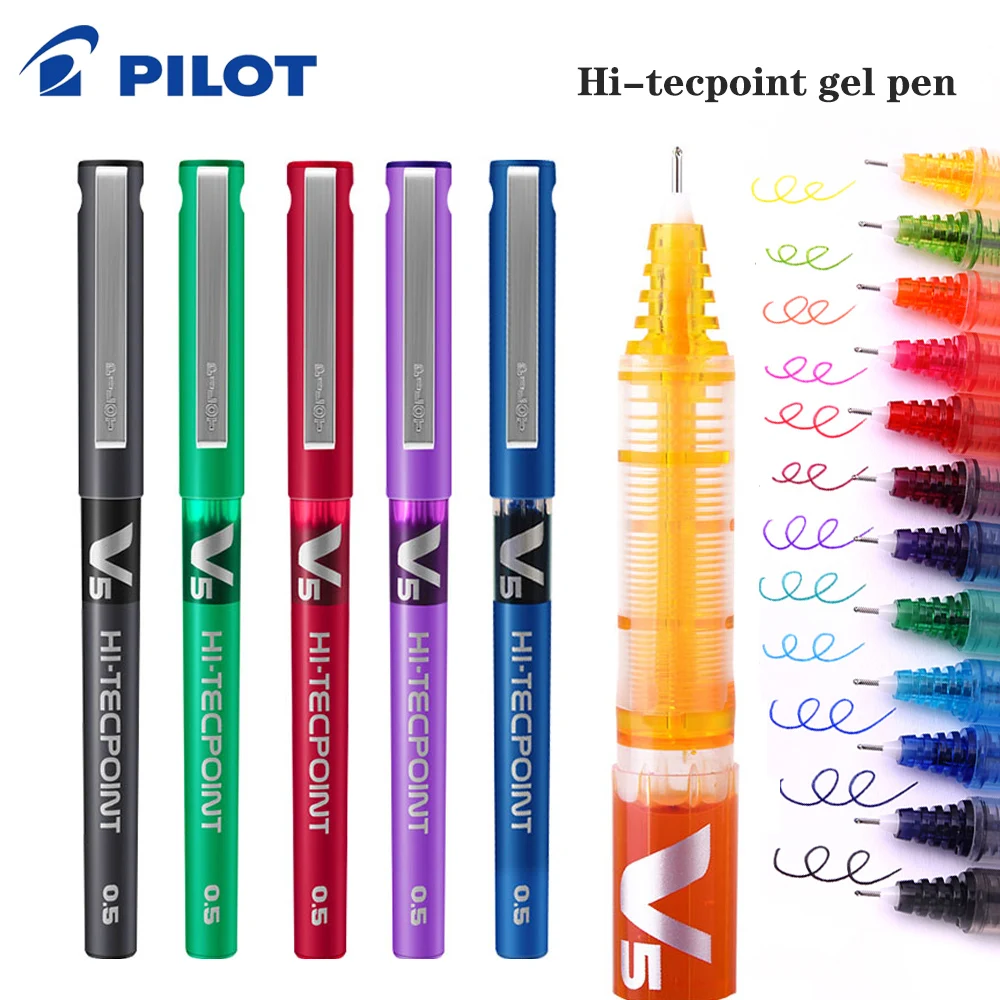 4/6/12 Giappone Pilot BX-V5 Penna Gel Hi Tecpoint Dritto Inchiostro a colori liquidi Carino Cancelleria 0.5mm Penna firma Materiale scolastico