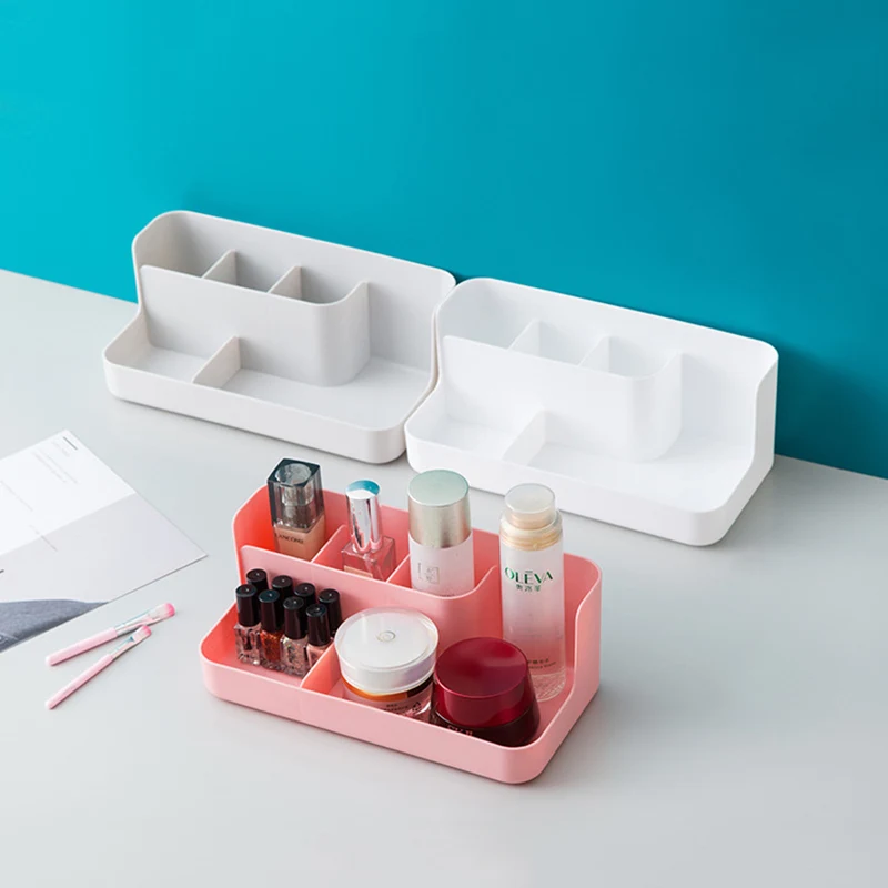 

Simple Makeup Organizer Bathroom Storage Box Cosmetic Organiser Office Desktop Make Up Jewelry Storage Box Sundries Container