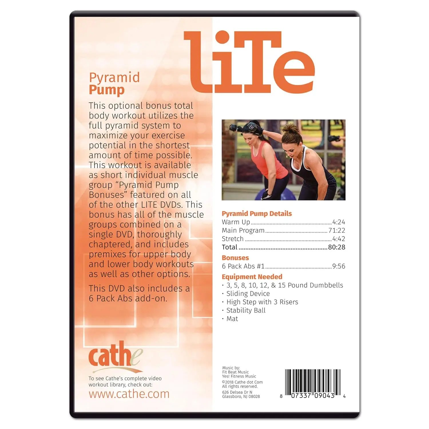 Cathe Pyramid Pump Strength Training Upper and Lower Body Workout DVD For Women and Men - Use This Weightlifting DVD To Build, S
